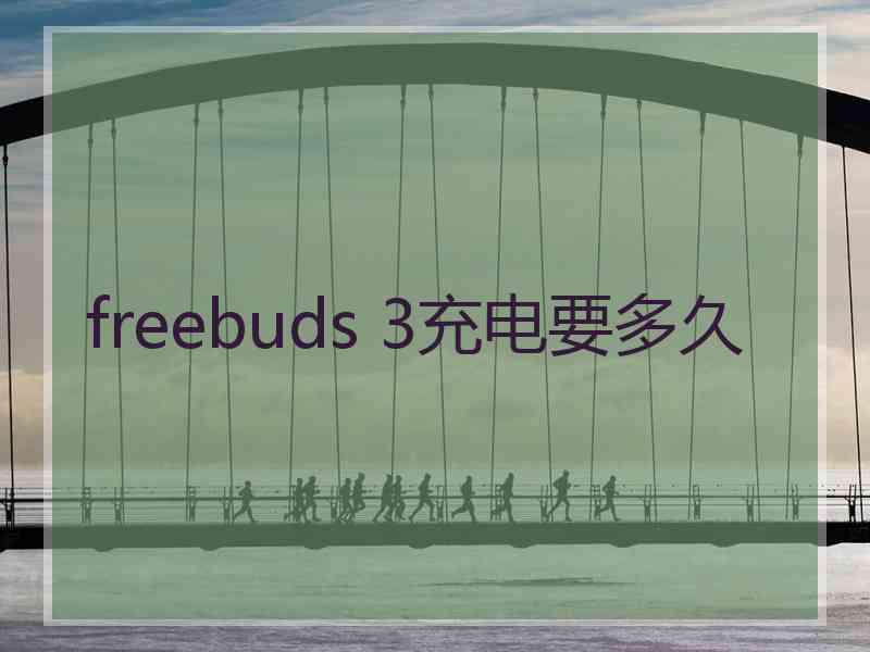 freebuds 3充电要多久