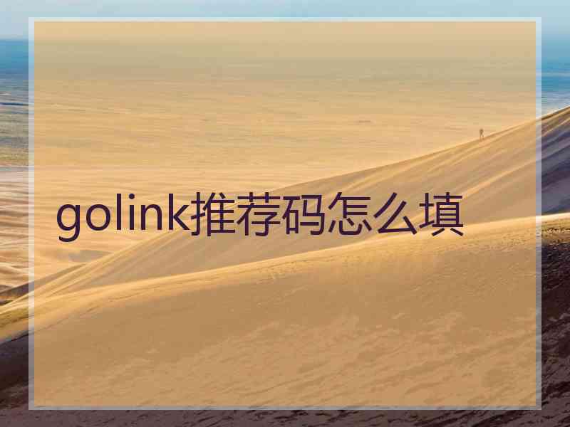 golink推荐码怎么填
