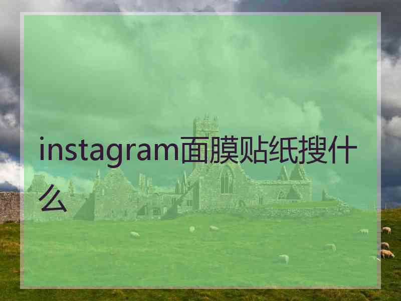 instagram面膜贴纸搜什么