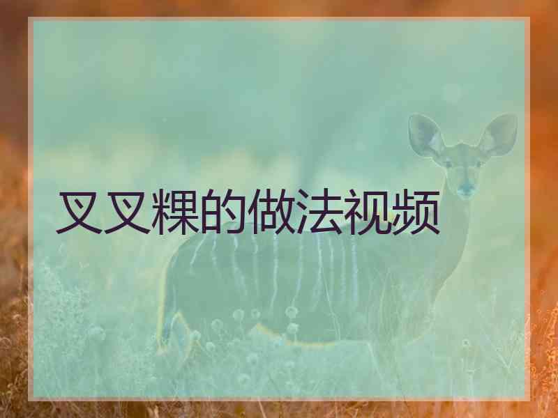叉叉粿的做法视频