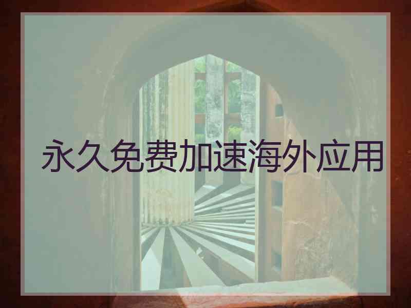 永久免费加速海外应用