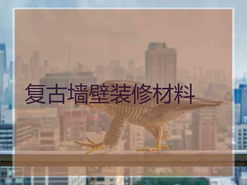 复古墙壁装修材料