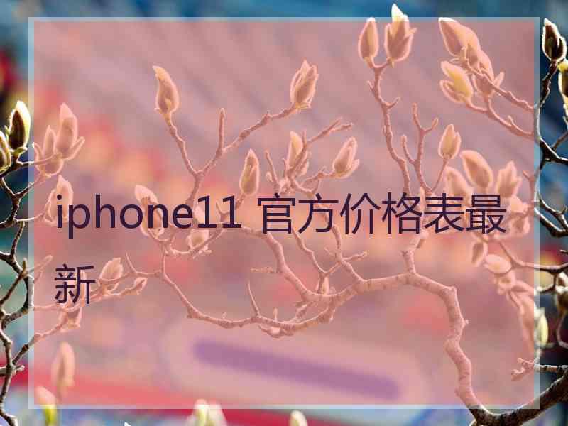 iphone11 官方价格表最新