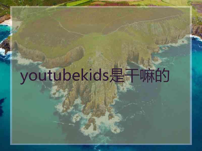 youtubekids是干嘛的