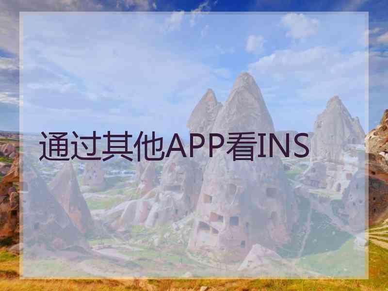 通过其他APP看INS