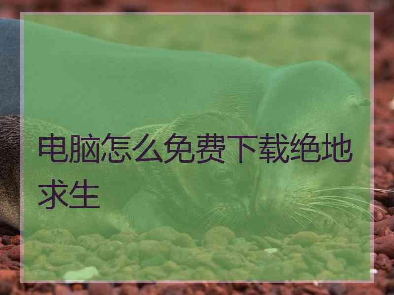 电脑怎么免费下载绝地求生