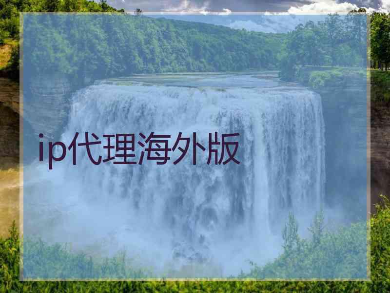 ip代理海外版