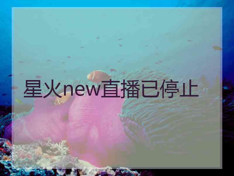 星火new直播已停止