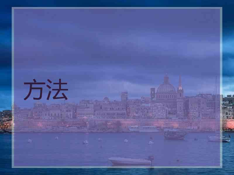 方法