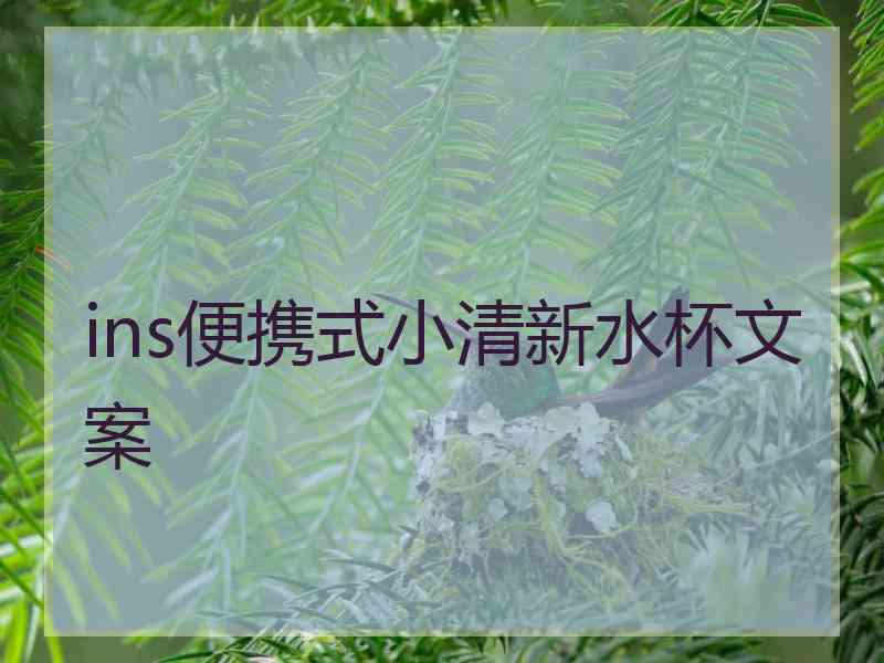 ins便携式小清新水杯文案