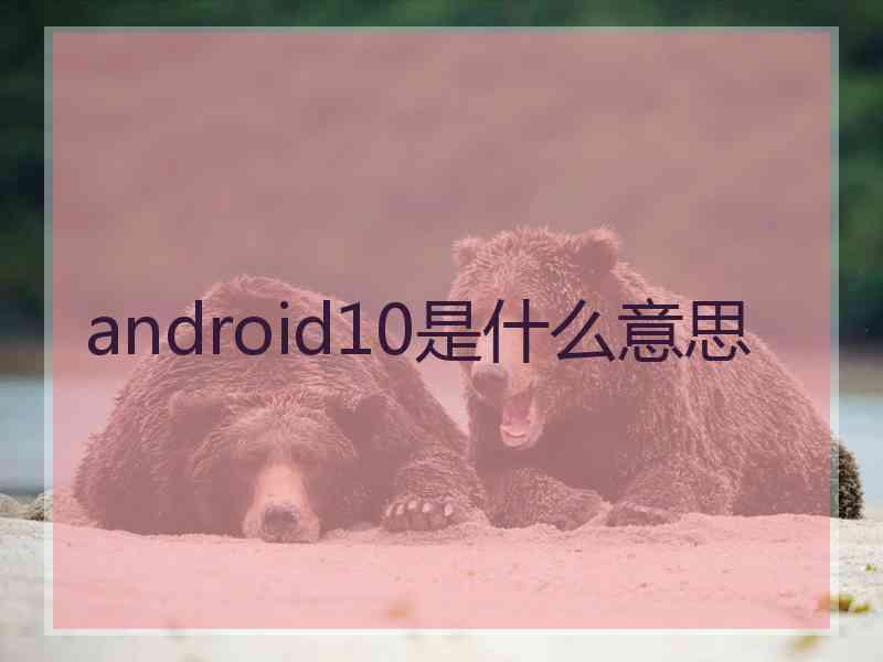 android10是什么意思