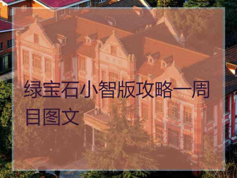 绿宝石小智版攻略一周目图文