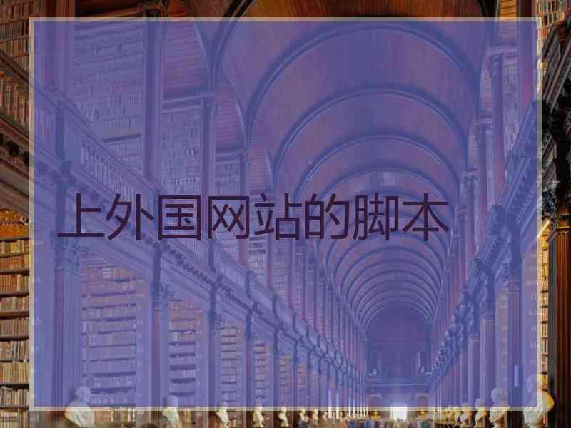 上外国网站的脚本