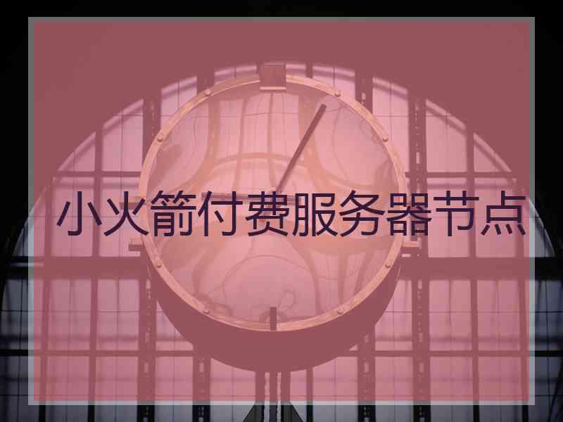 小火箭付费服务器节点