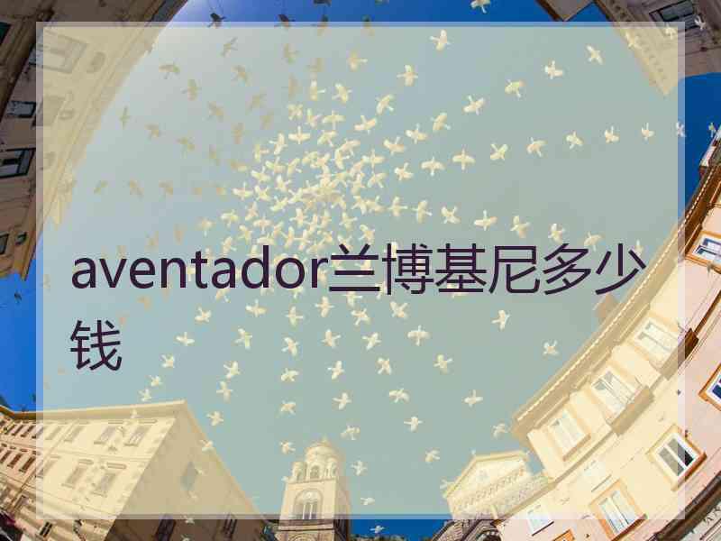 aventador兰博基尼多少钱