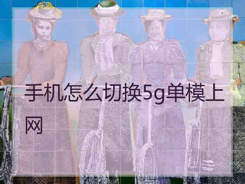 手机怎么切换5g单模上网