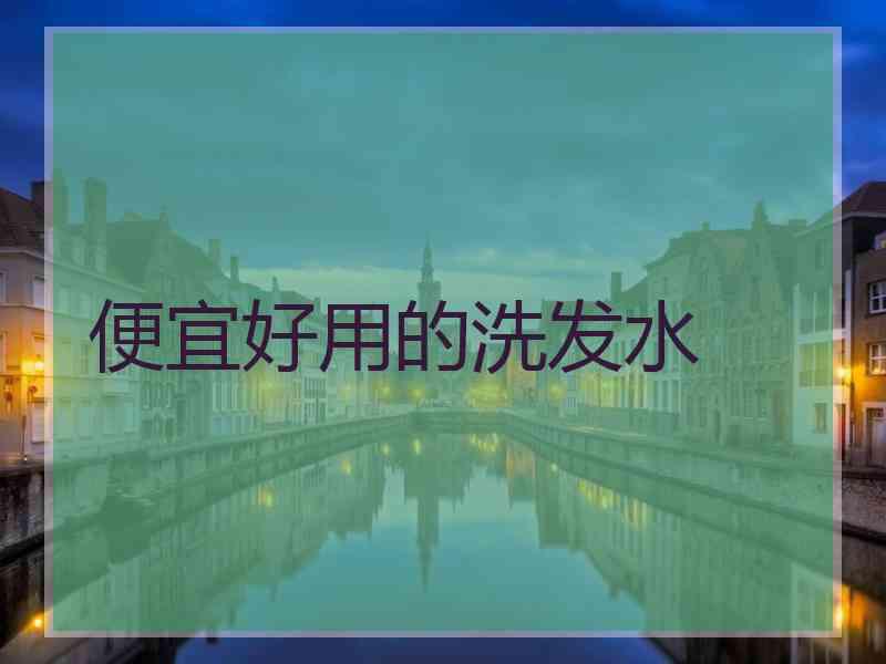 便宜好用的洗发水
