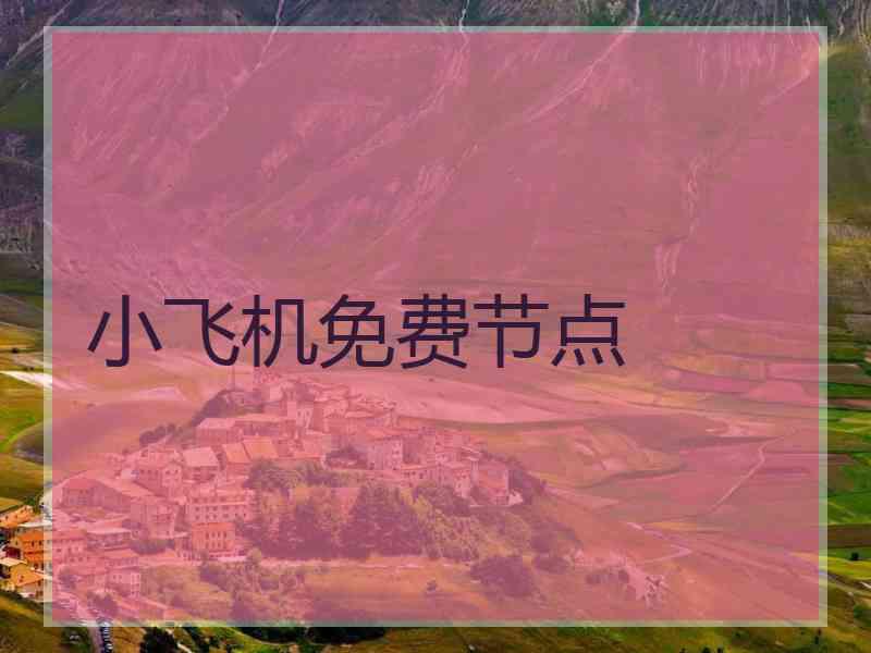 小飞机免费节点