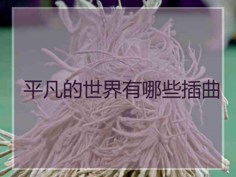 平凡的世界有哪些插曲