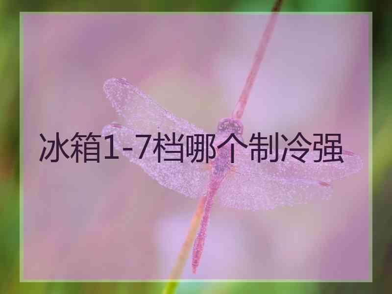 冰箱1-7档哪个制冷强