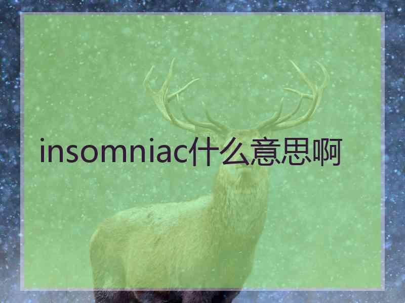 insomniac什么意思啊