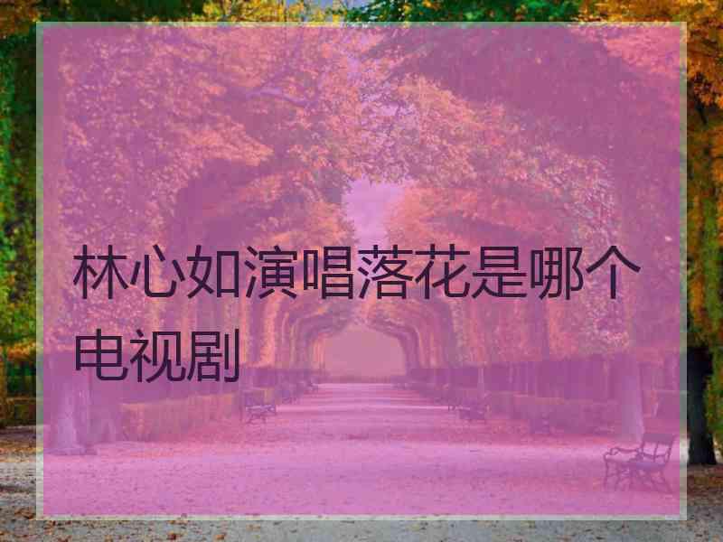 林心如演唱落花是哪个电视剧