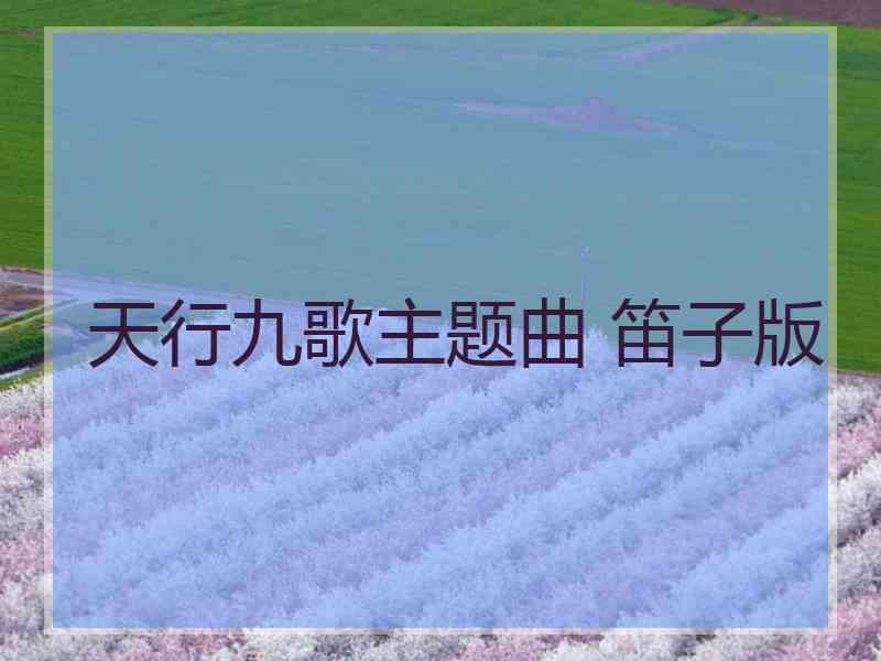 天行九歌主题曲 笛子版