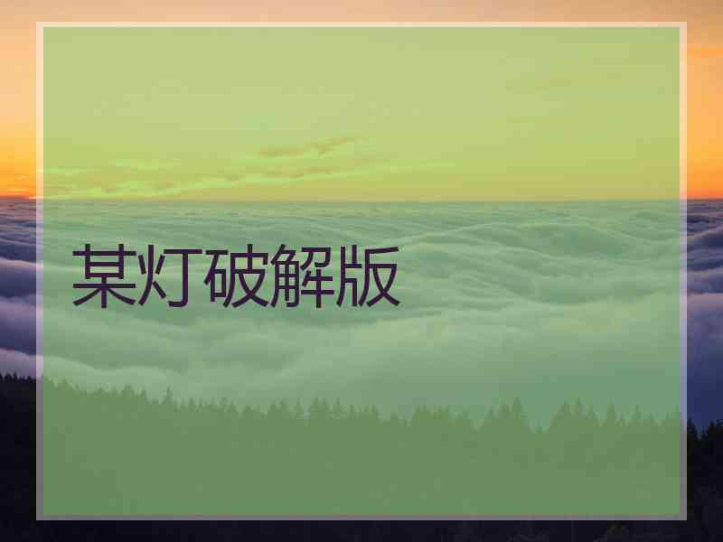 某灯破解版