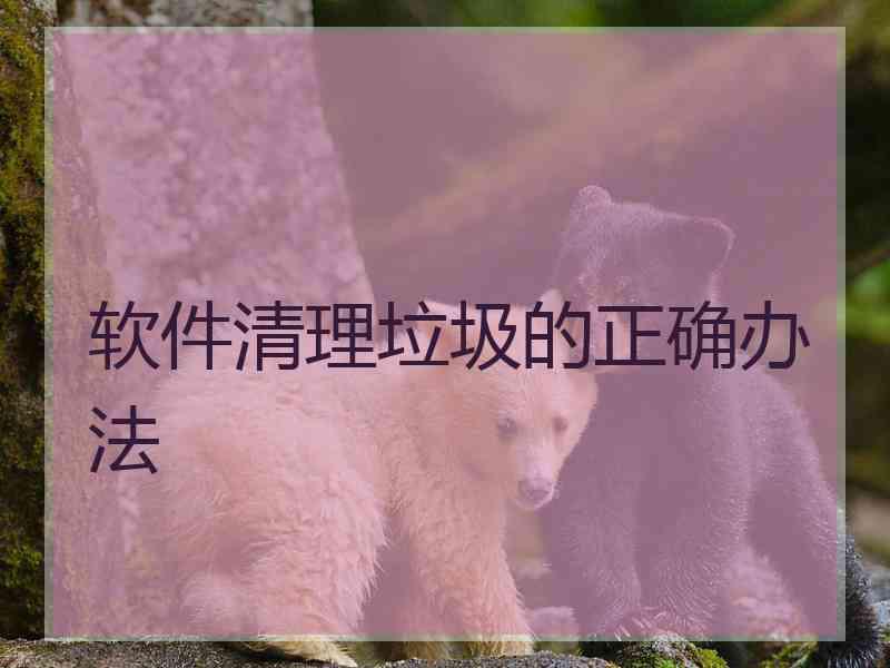 软件清理垃圾的正确办法