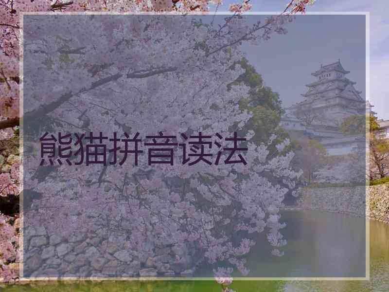熊猫拼音读法