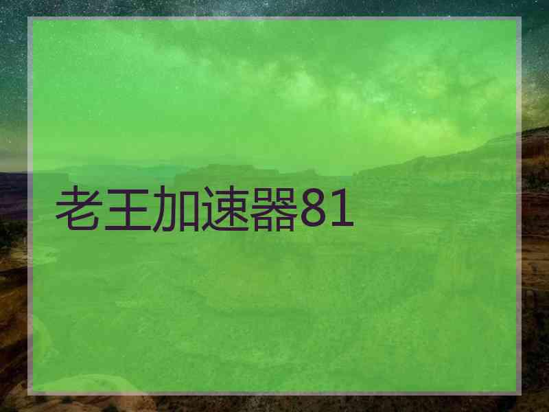 老王加速器81