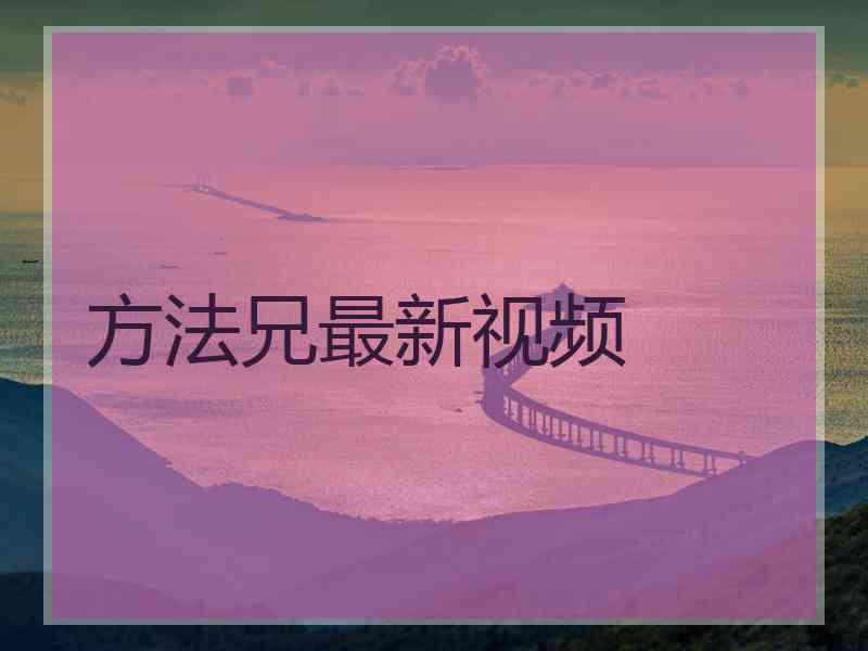 方法兄最新视频