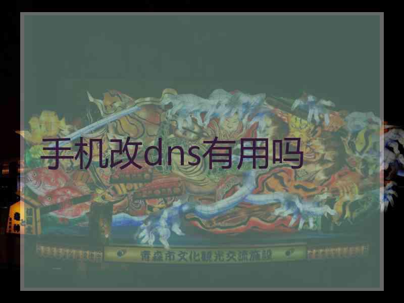 手机改dns有用吗