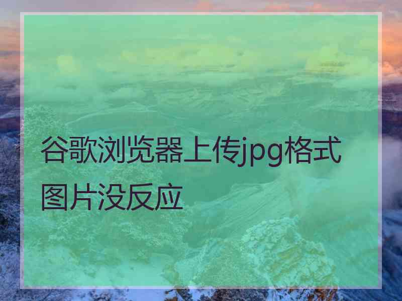 谷歌浏览器上传jpg格式图片没反应