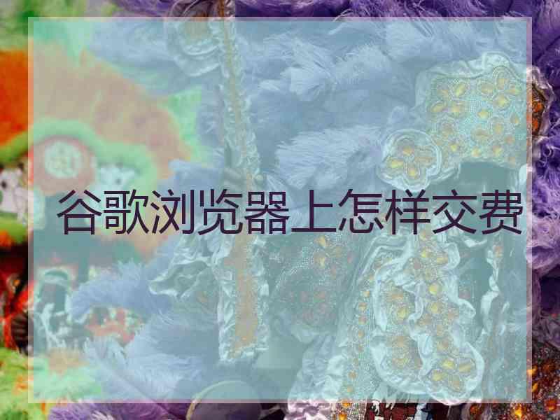 谷歌浏览器上怎样交费