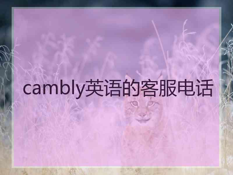 cambly英语的客服电话