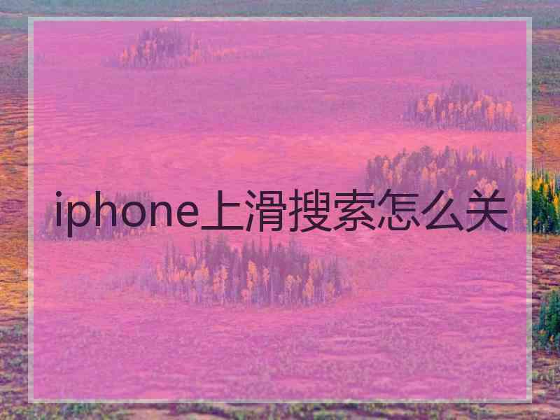iphone上滑搜索怎么关