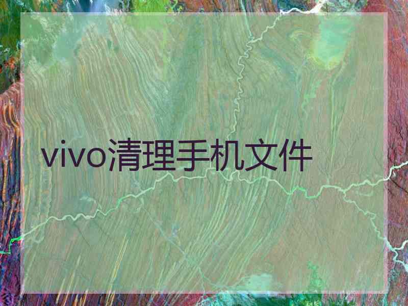 vivo清理手机文件