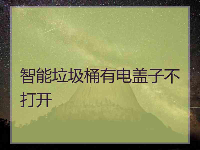 智能垃圾桶有电盖子不打开