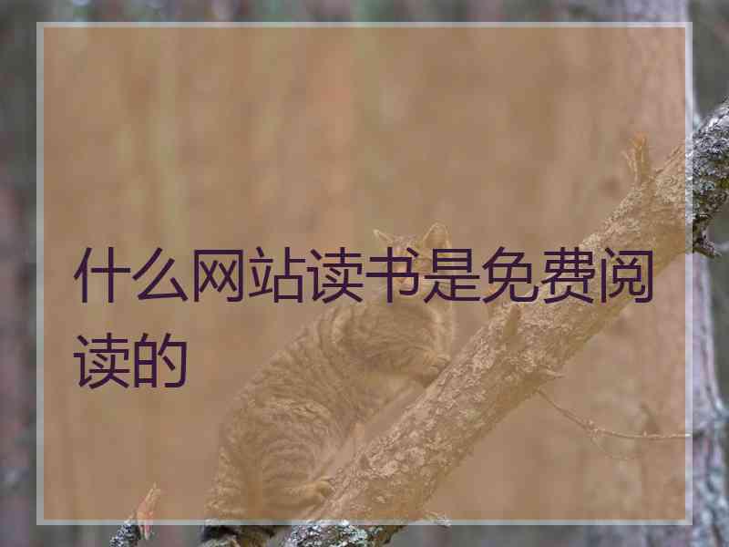 什么网站读书是免费阅读的