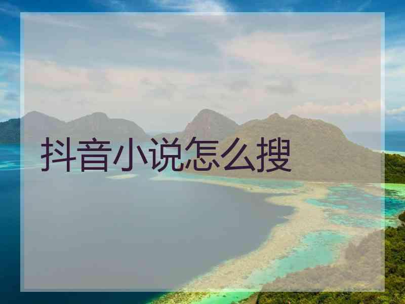 抖音小说怎么搜