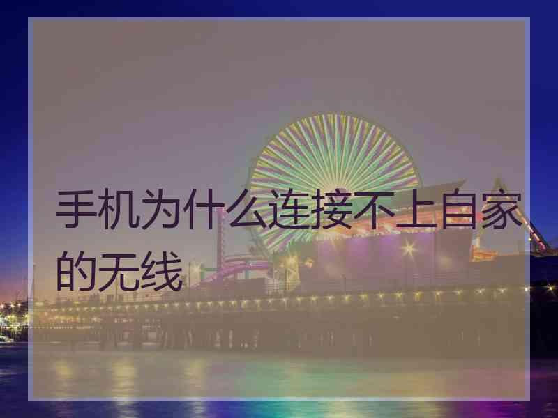 手机为什么连接不上自家的无线