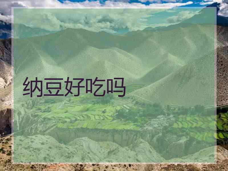 纳豆好吃吗