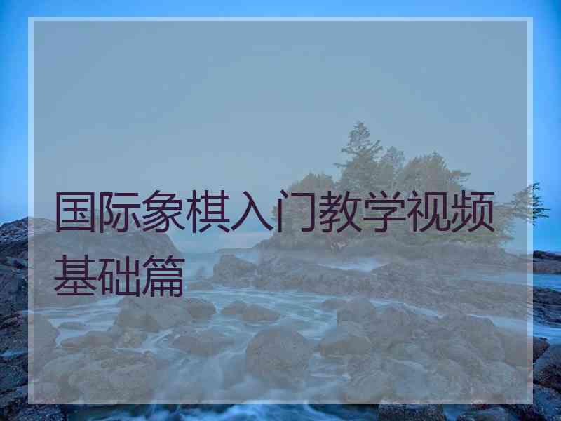 国际象棋入门教学视频基础篇