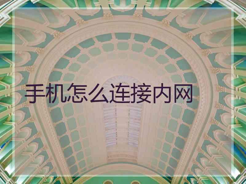 手机怎么连接内网