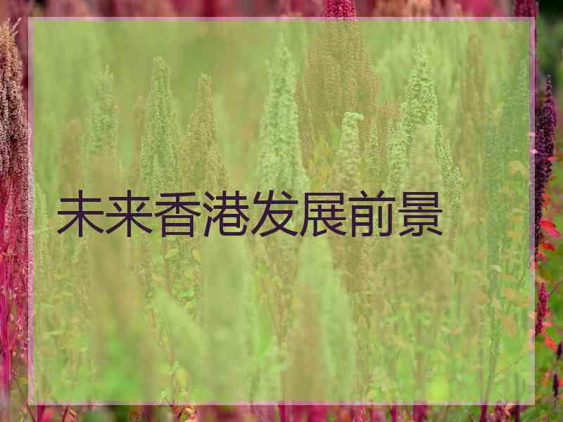 未来香港发展前景