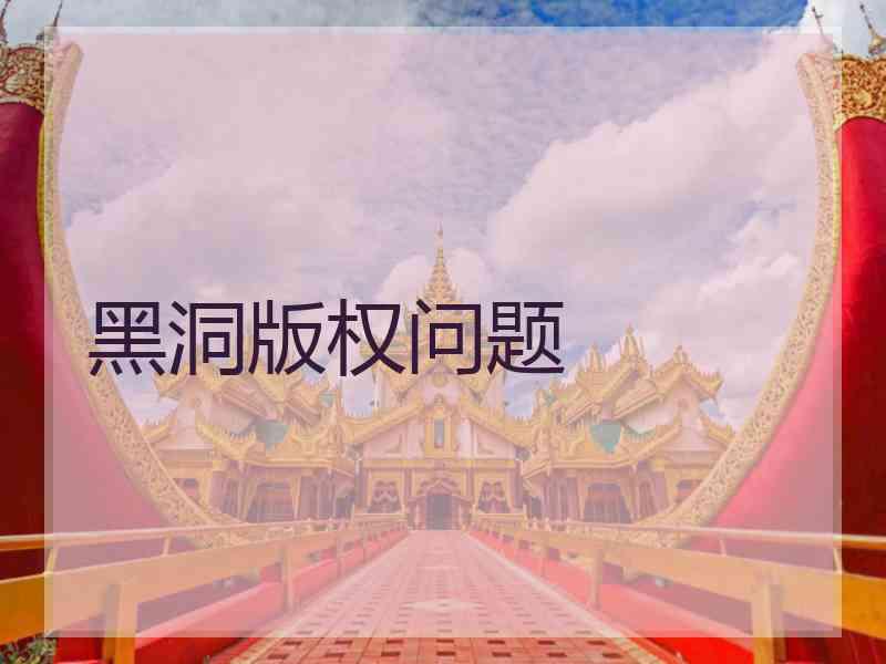 黑洞版权问题