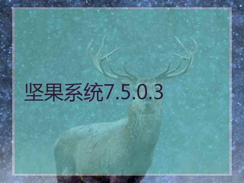 坚果系统7.5.0.3