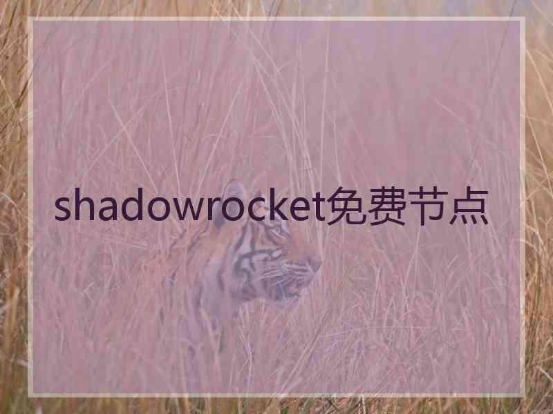 shadowrocket免费节点